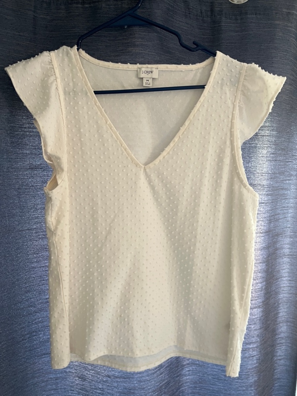 JCrew flutter sleeve top